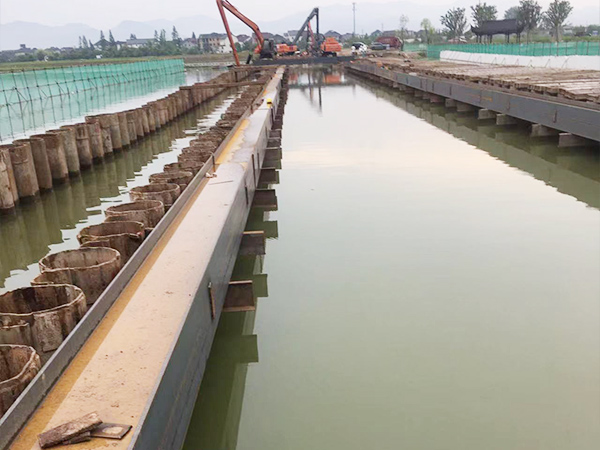 PC組合工法樁-杭州之江銅鑒湖圍堰項目